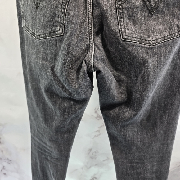 Levis Jeans Women 28 Black Gray Crop Wedgie Button Fly High Rise Skinny - Picture 7 of 12